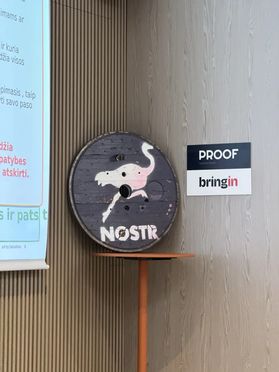 The Nostr wheel next to the stage